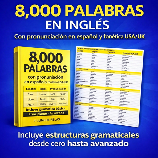 8,000 Palabras en Inglés Digital